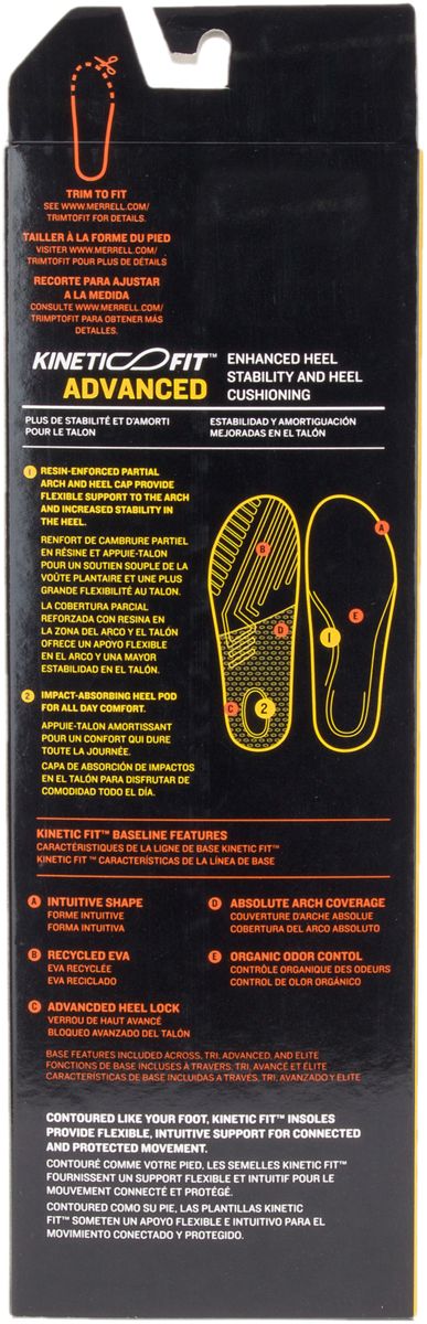 Men's Kinetic Fit Advanced Footbed Insoles | Merrell
