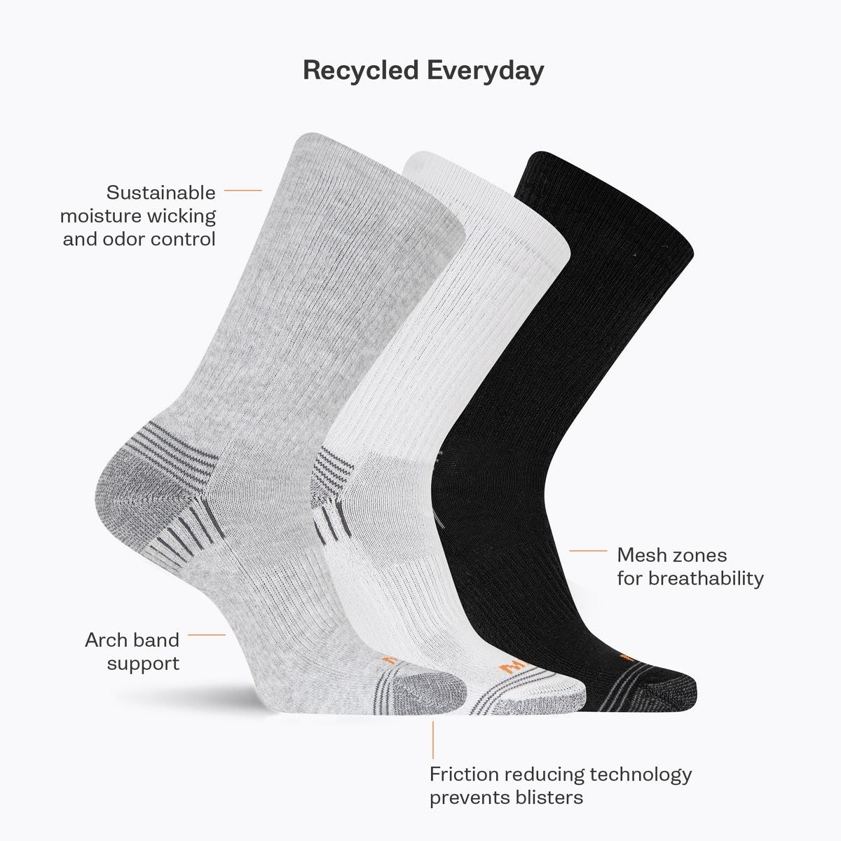 Recycled Low Cut Tab Sock 3 Pack - Socks | Merrell