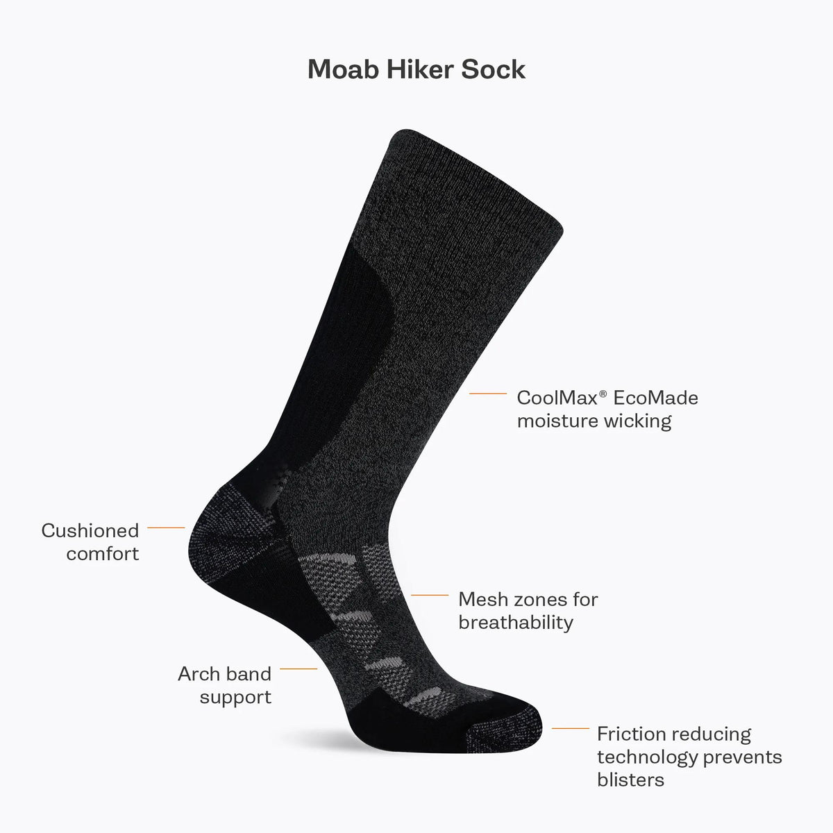Moab Hiker Crew Sock - US 6176