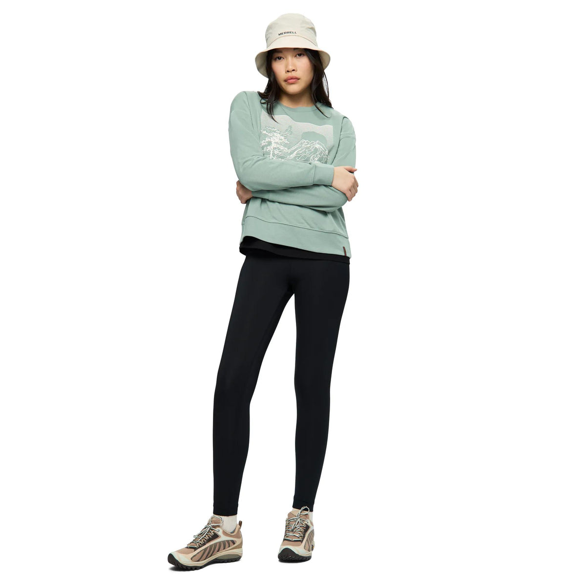 Women's Serenity Graphic Crew - US 3085